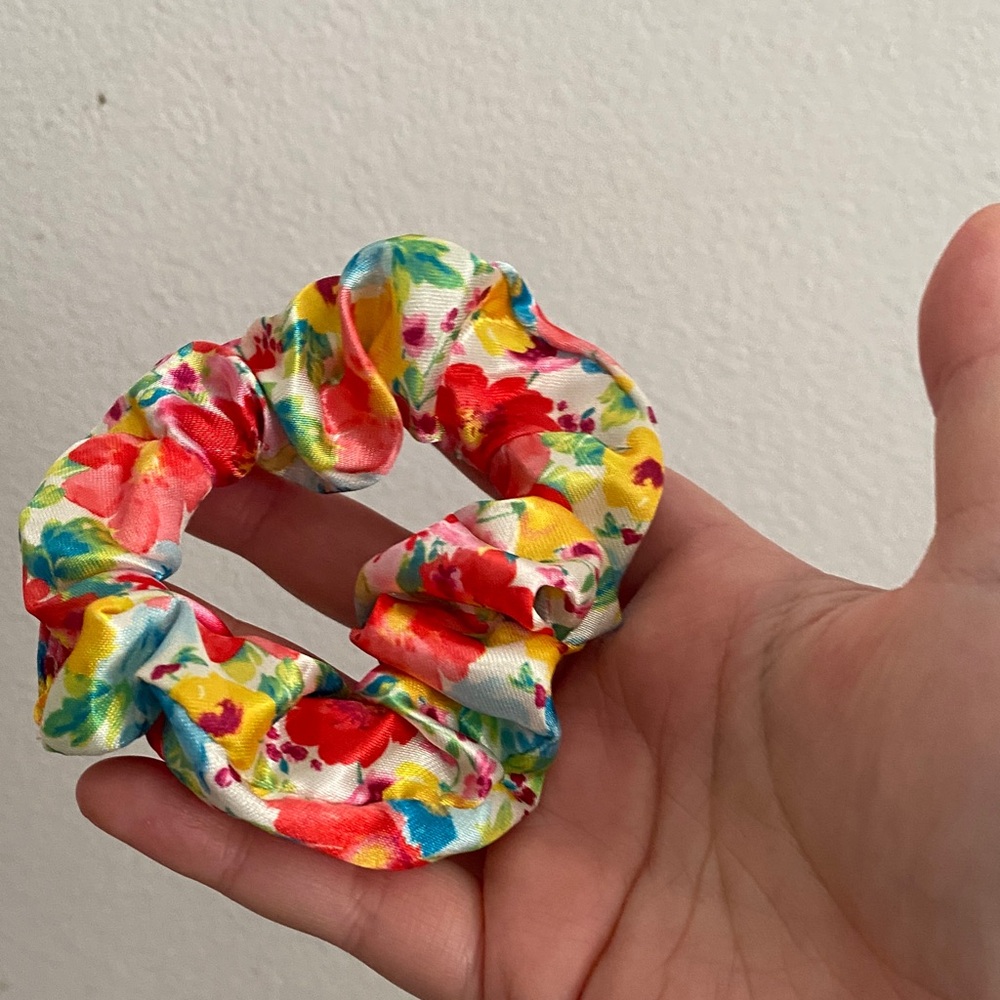Vibrant Floral Hair Scrunchie